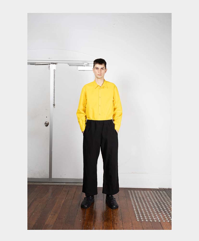 Solid Pants Black Linen/ブラックリネン M(MEN)