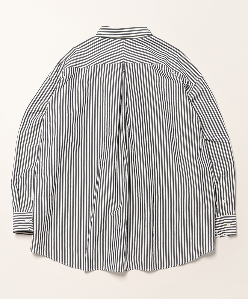Tab Color Vent Long-Sleeve Shirt Navy Stripe/ネイビーストライプ L(MEN)