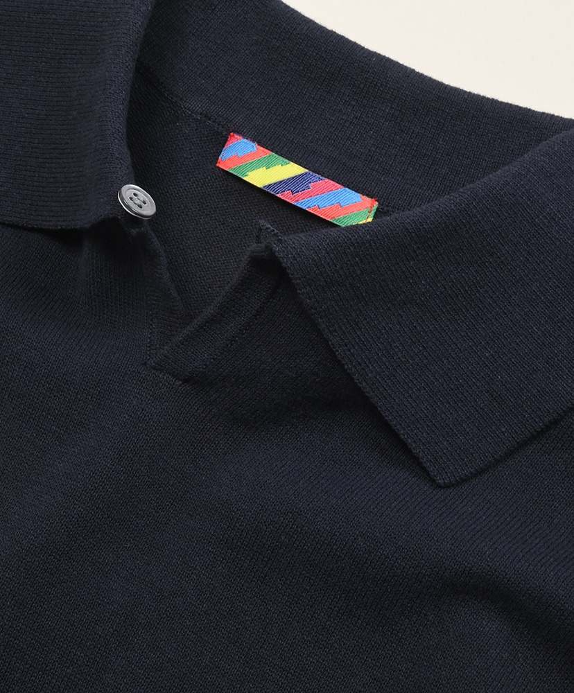 Knitted Polo Shirt Navy/ネイビー L(MEN)
