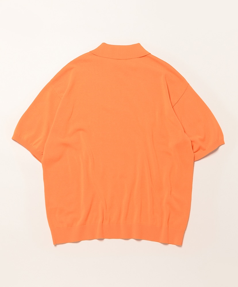Knitted Polo Shirt Orange/オレンジ L(MEN)