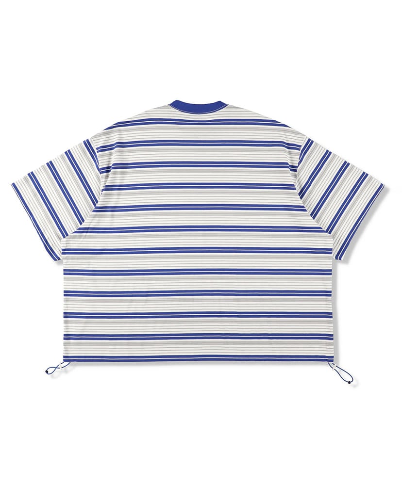 Border Balloon T-Shirt White×Blue/ホワイト×ブルー L(MEN)