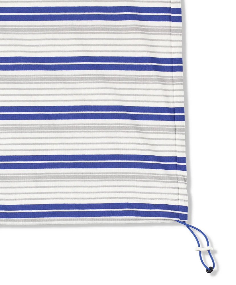 Border Balloon T-Shirt White×Blue/ホワイト×ブルー L(MEN)