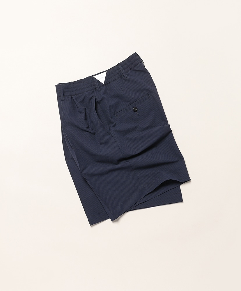 British Army Officer's Easy Shorts - Seersucker Navy Stripe/ネイビーストライプ 46(MEN)