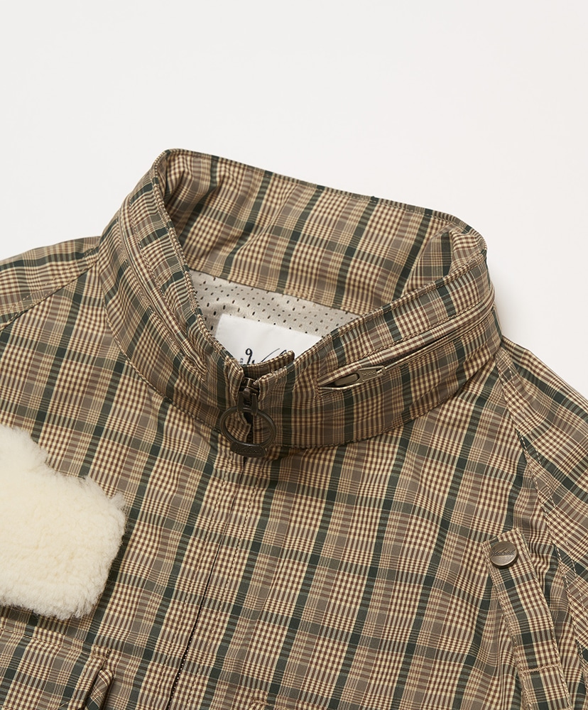 Madras Check Game Shirt Jacket Brown/ブラウン L(MEN)