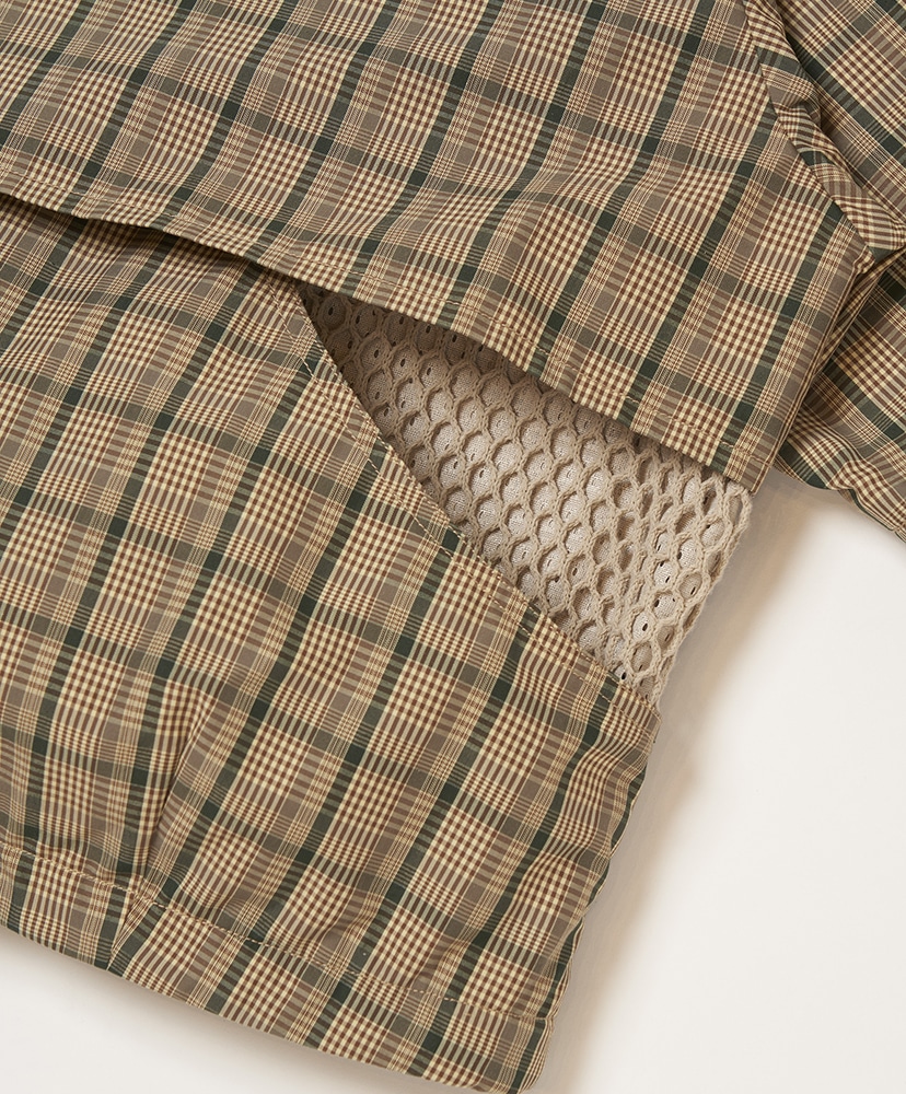Madras Check Game Shirt Jacket Brown/ブラウン L(MEN)