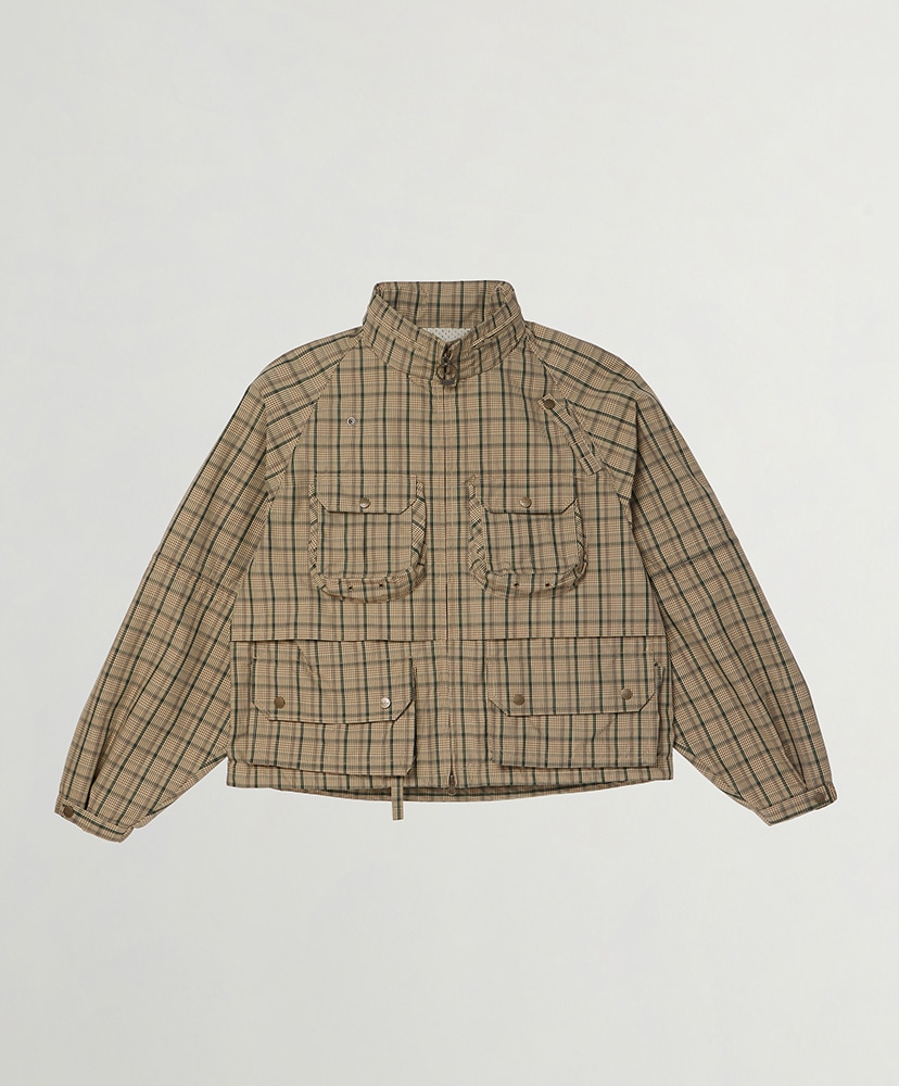Madras Check Game Shirt Jacket Brown/ブラウン L(MEN)