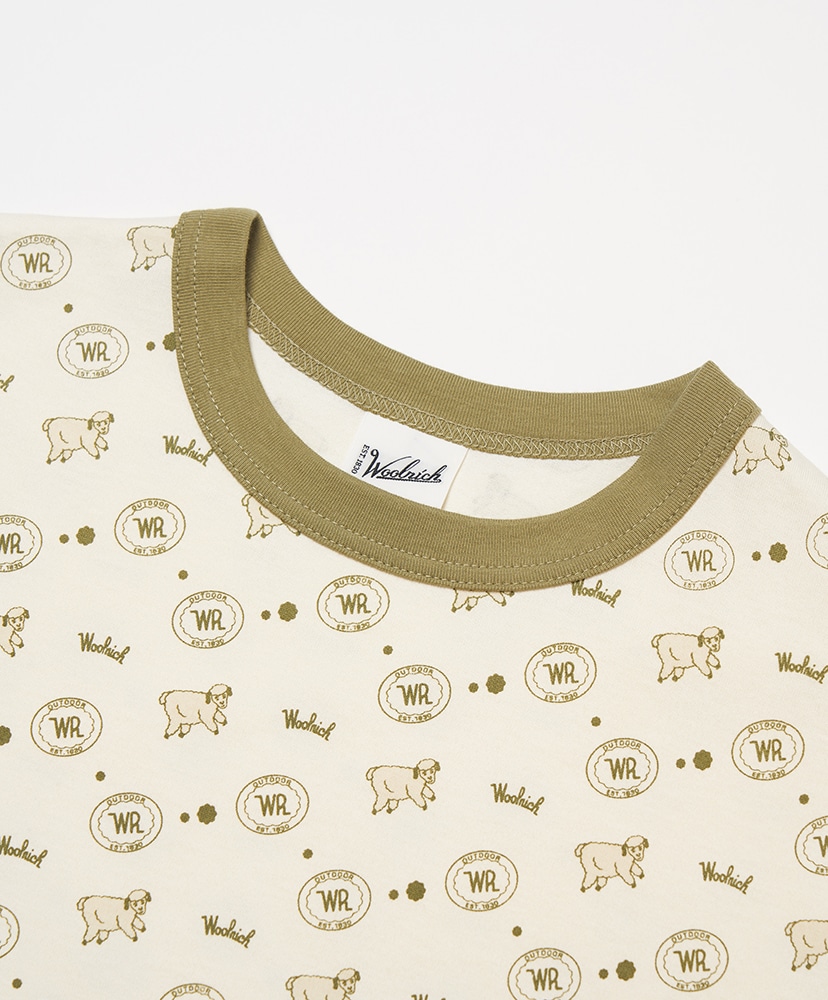 Sweep Crest Graphic Ringer T-Shirt Pale Green/ペールグリーン M(MEN)