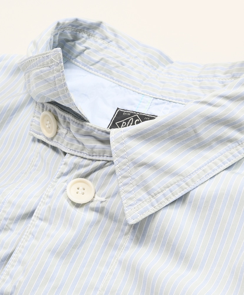 WWII No.1 Jacket : Stripe Shirting x Feather Chambray Green Stripe/グリーンストライプ L(MEN)