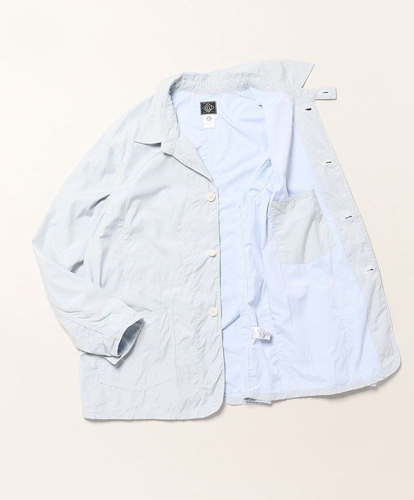 WWII No.1 Jacket : Stripe Shirting x Feather Chambray Green Stripe/グリーンストライプ L(MEN)