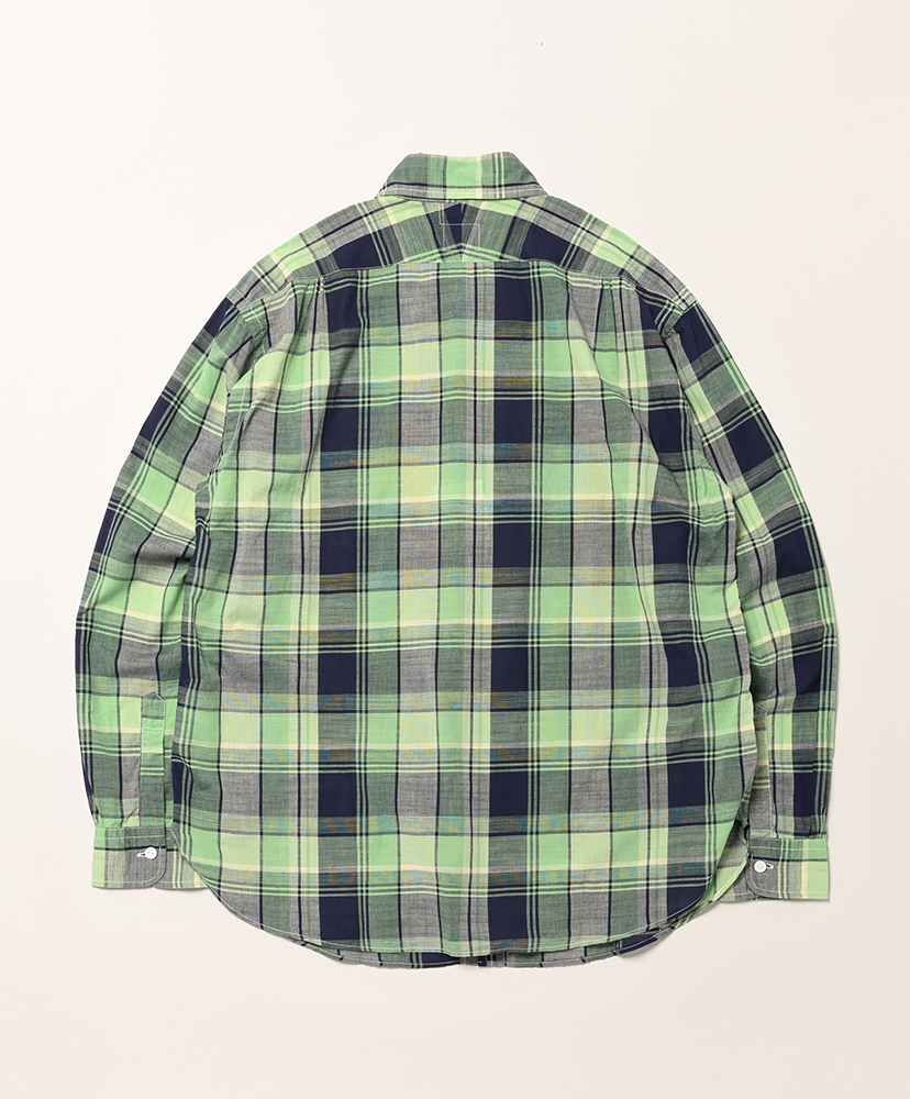 Original BL Shirt : cotton plaid Green/グリーン L(MEN)