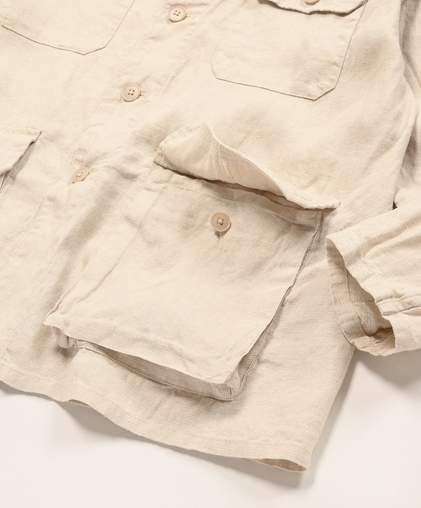 Safari Shirt Jacket Ash Grey/アッシュグレー 2(MEN)