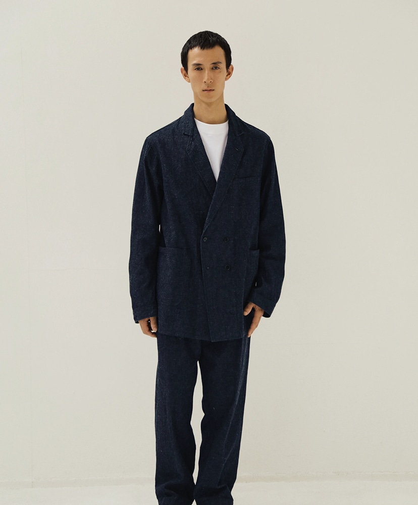 Cotton Linen Denim DB Take Easy Jacket Indigo/インディゴ 2(MEN)