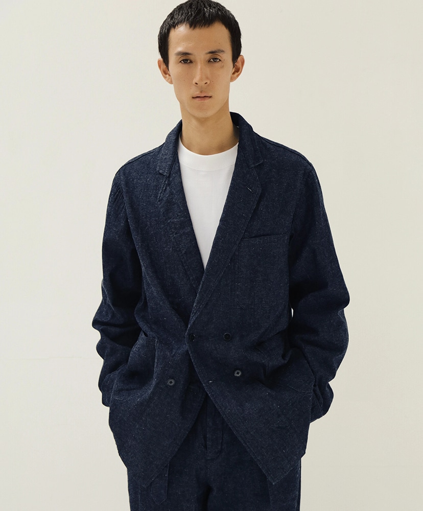 Cotton Linen Denim DB Take Easy Jacket Indigo/インディゴ 2(MEN)
