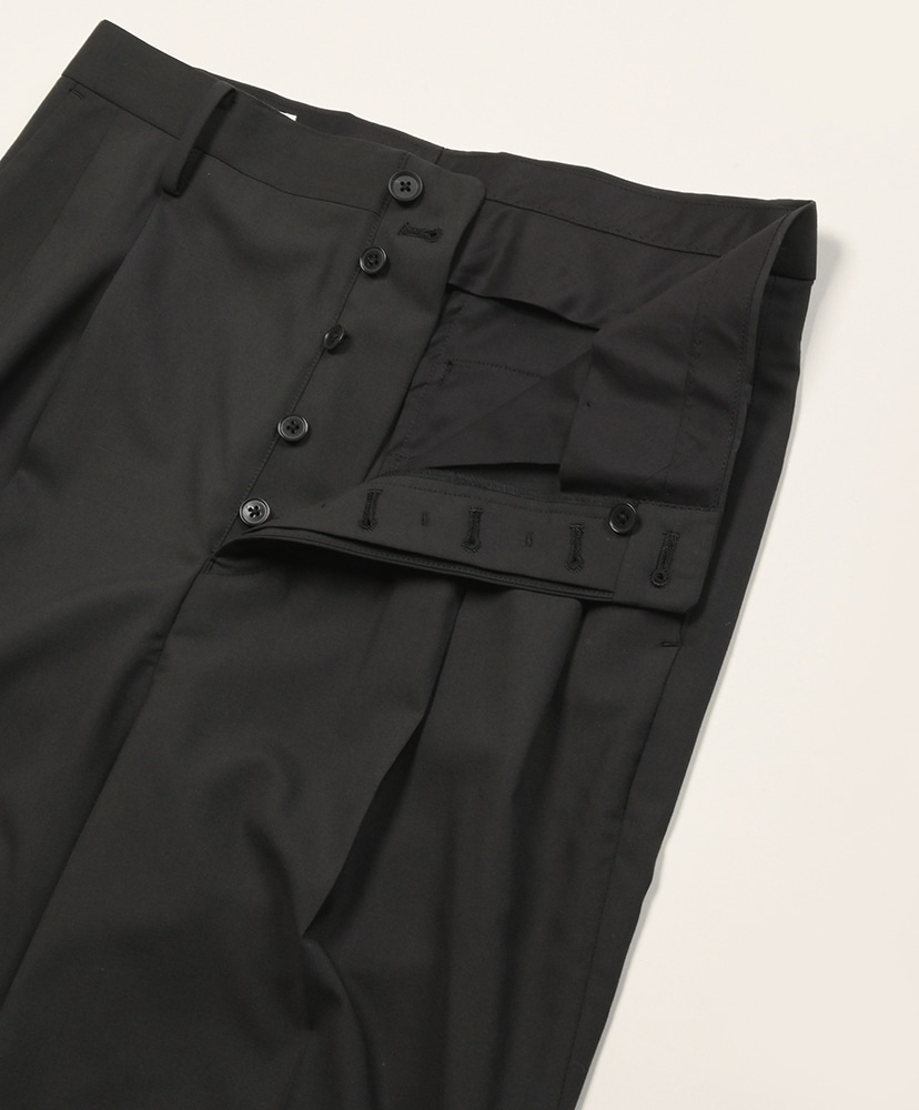 Wool Poplin Shoecut Slacks Ink Black/インクブラック 2(MEN)