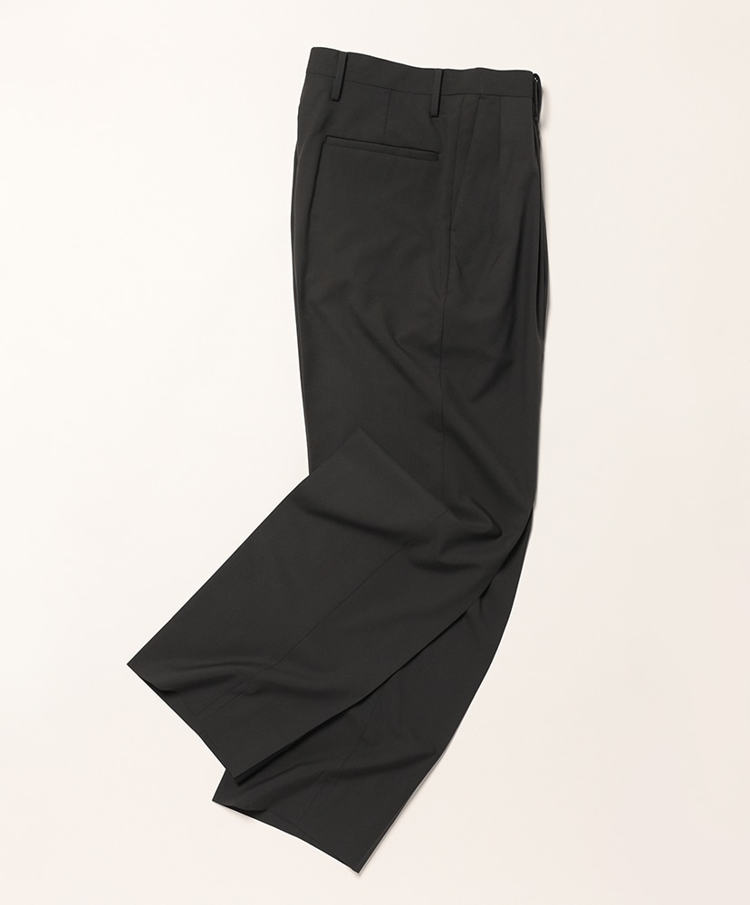 Wool Poplin Shoecut Slacks Ink Black/インクブラック 2(MEN)