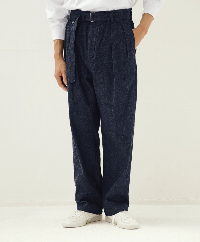 Cotton Linen Denim Riviera Trousers Indigo/インディゴ 3(MEN)