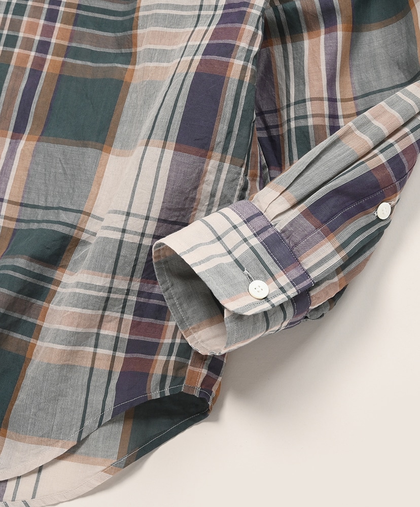 Gauze Plaid Plain Shirt Forest Plaid/フォレストプラッド 2(MEN)