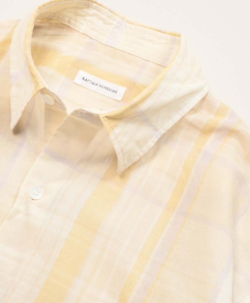 Gauze Plaid Plain Shirt Pastel Plaid/パステルプラッド 2(MEN)