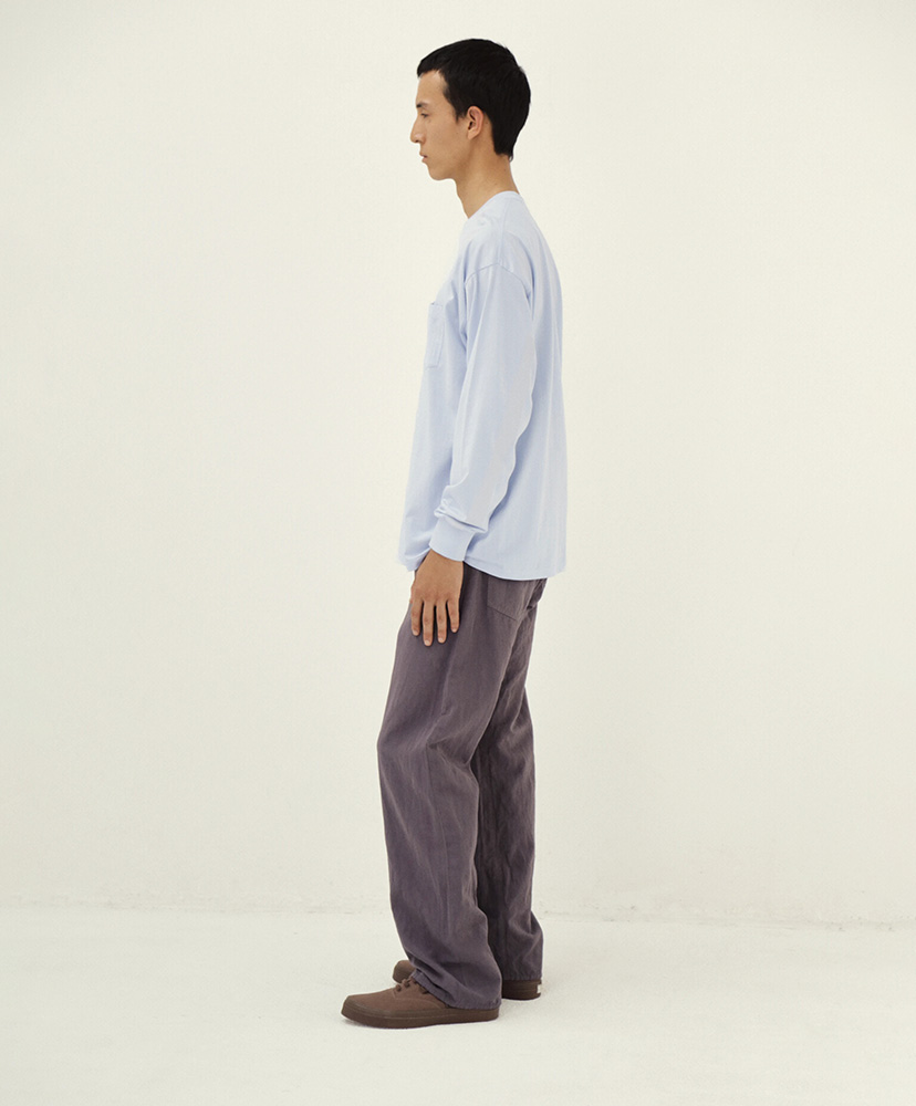 × LADY WHITE CO. L/S Stripe T-shirt Baby Blue/ベイビーブルー 3(MEN)