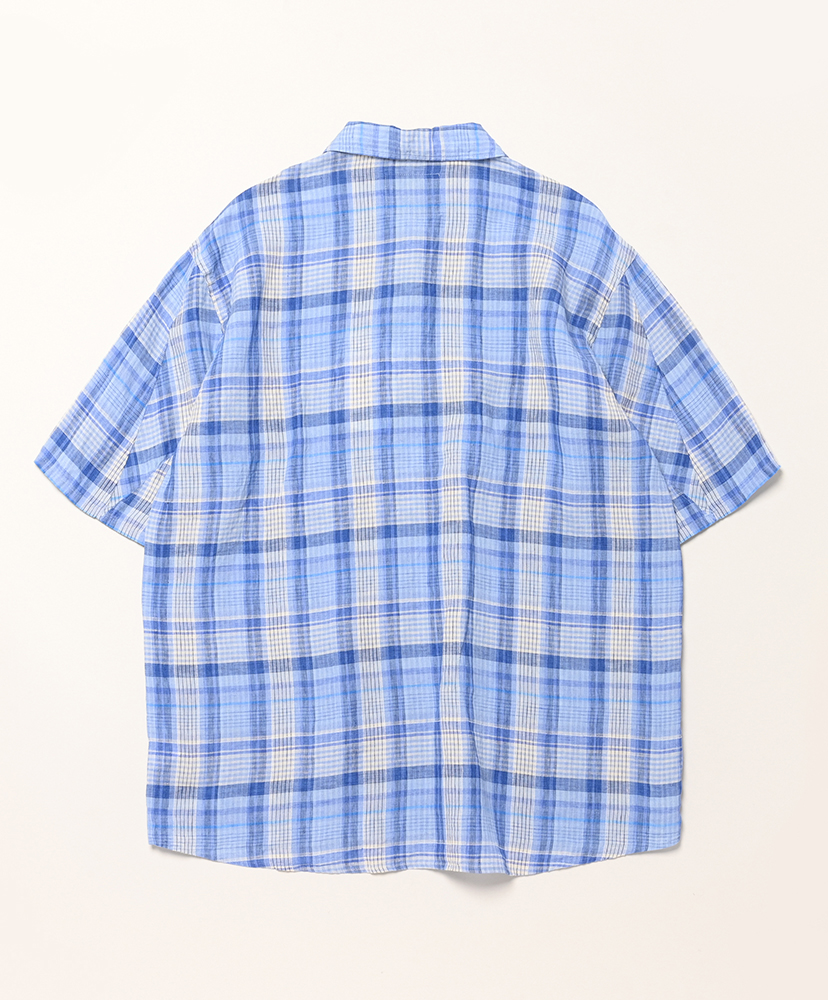 LOFTMAN別注 Glass Shirt S/S Blue Check/ブルーチェック 1(MEN)