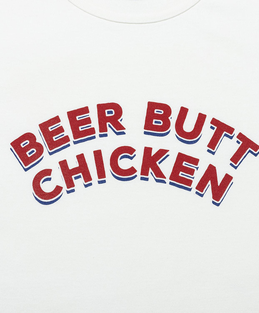 BEER BUT CHICKEN Tee designed by Motonobu Nakamura White/ホワイト S(MEN)