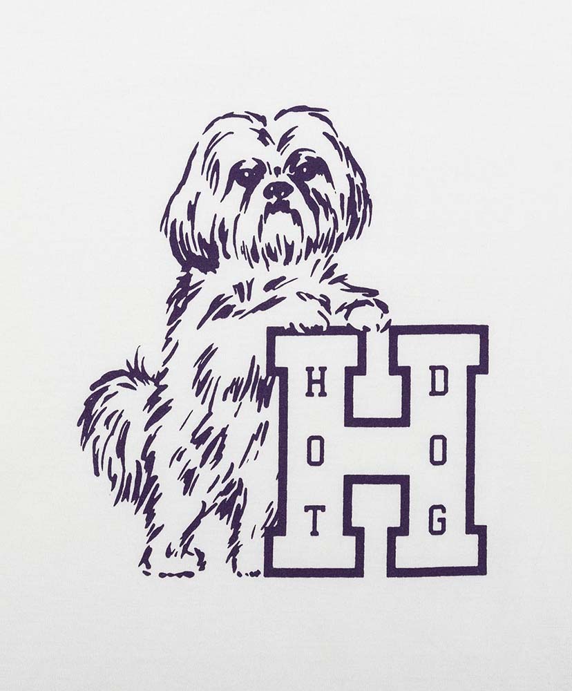 HOT DOG VNTG LOGO Tee White/ホワイト L(MEN)
