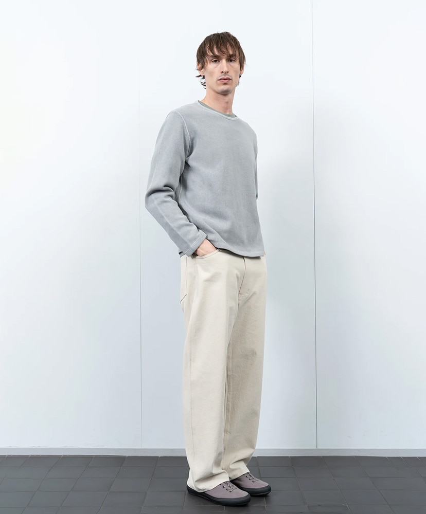 Ring Sweater Pigment Chalk/ピグメントチョーク L(MEN)