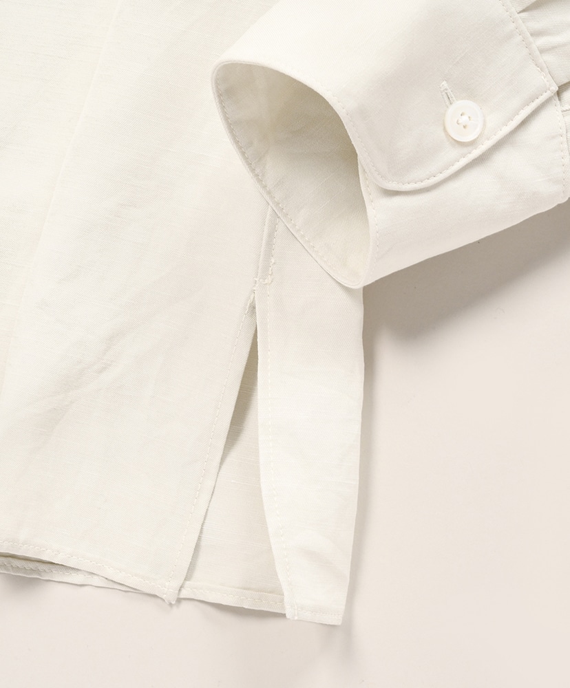 Vintage Silk Linen Open Collar Shirt Ecru/エクリュ 2(MEN)