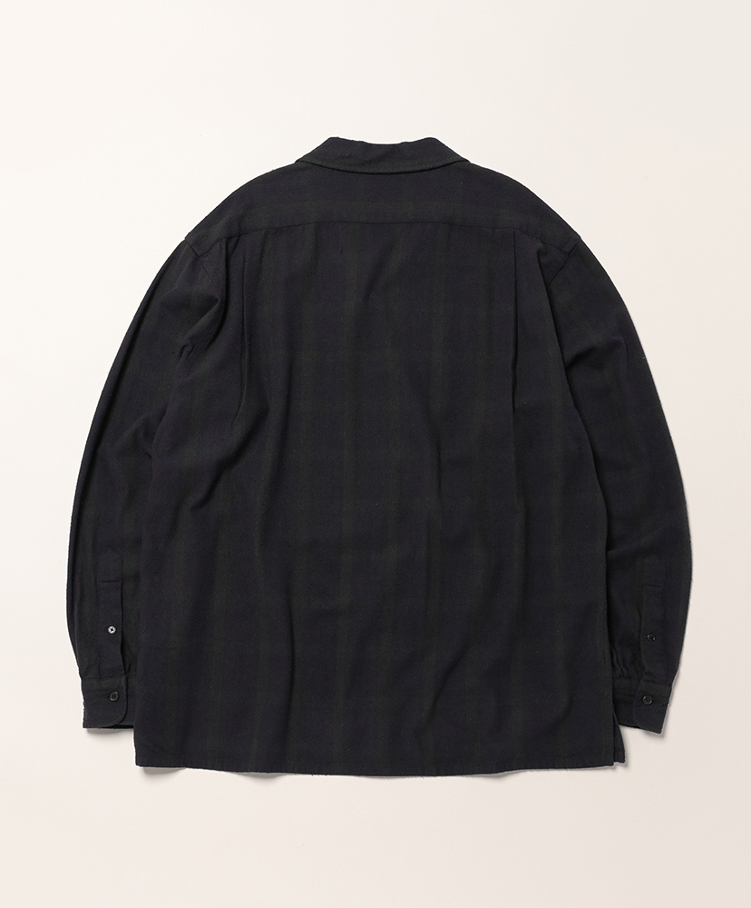 Silk Nep Loop Collar Shirt Check/チェック 2(MEN)