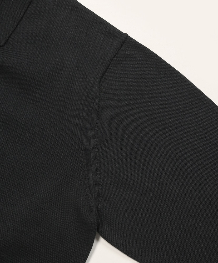 Cotton Knit Polo Collar Cardigan Black/ブラック 2(MEN)