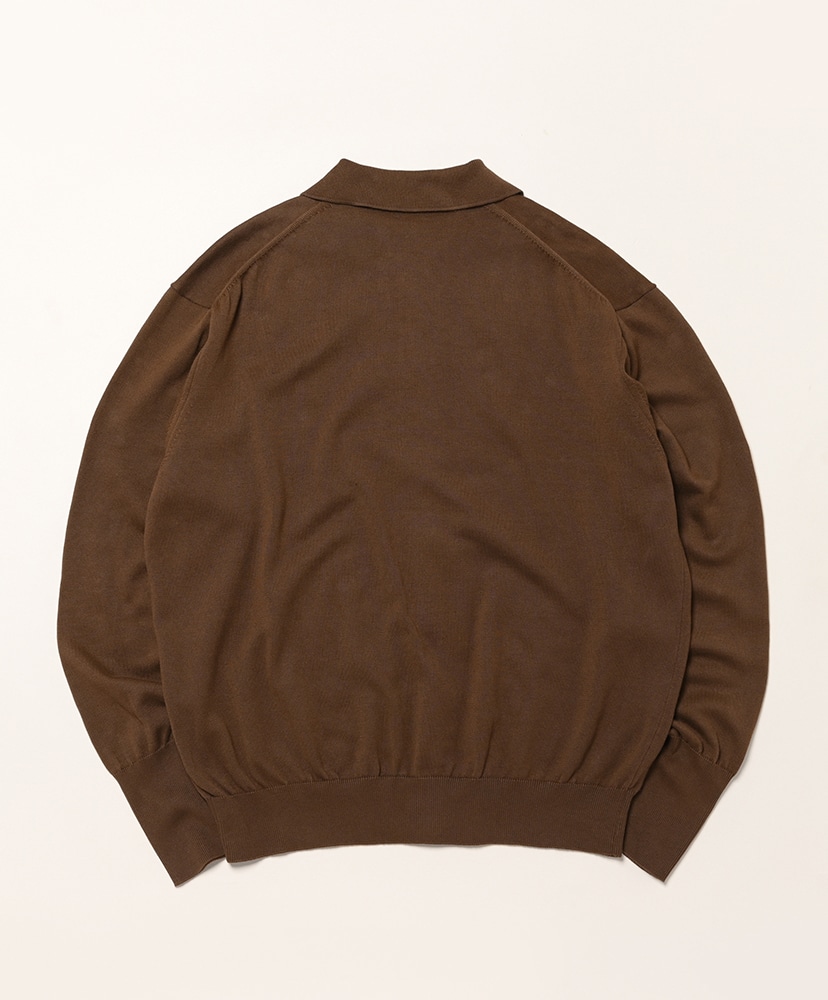 Cotton Knit Polo Collar Cardigan Brown/ブラウン 2(MEN)