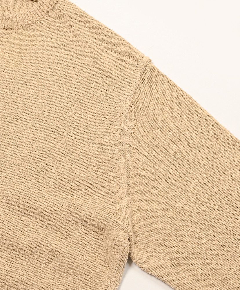 Washed Silk Nep Henry Neck Sweater Beige/ベージュ 2(MEN)