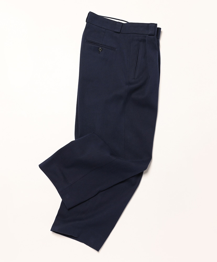 Cotton Silk Twill Wide Trousers Blue/ブルー 1(MEN)