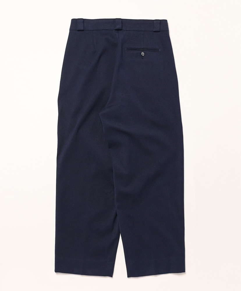 Cotton Silk Twill Wide Trousers Blue/ブルー 1(MEN)