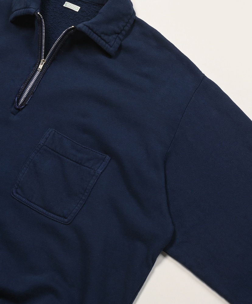 Vintage Light Weight Half Zip Sweatshirt Navy/ネイビー 2(MEN)