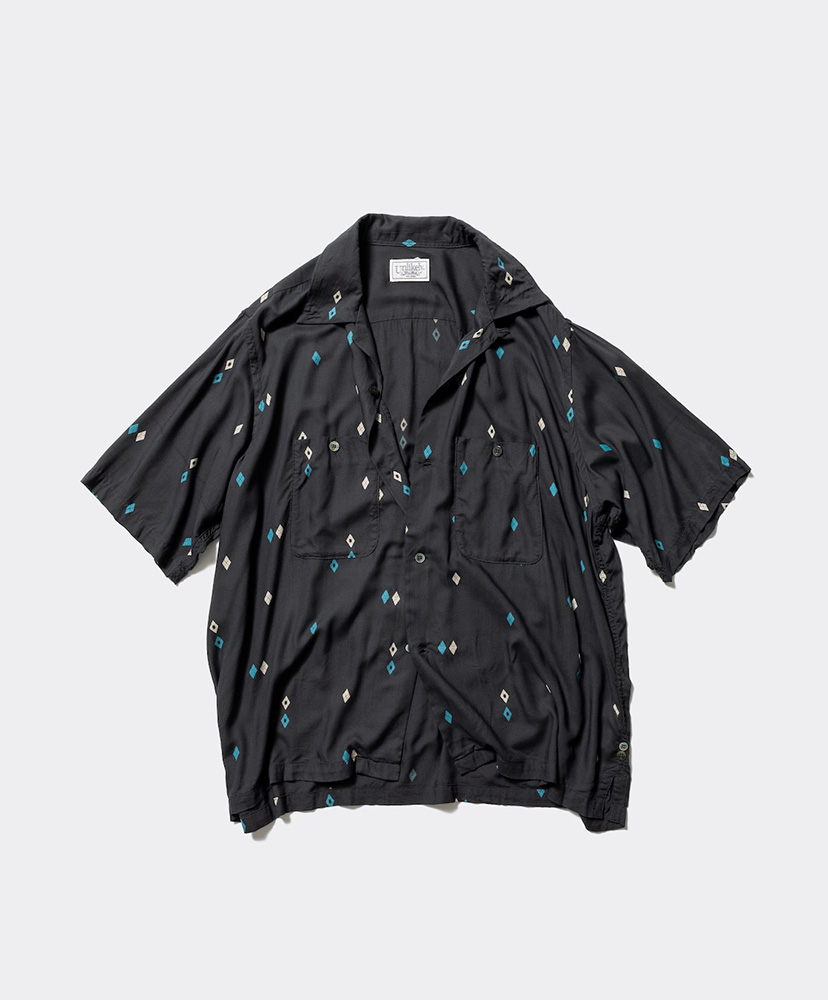 Unlikely Rayon Shirts S/S Argyle Charcoal/チャコール L(MEN)