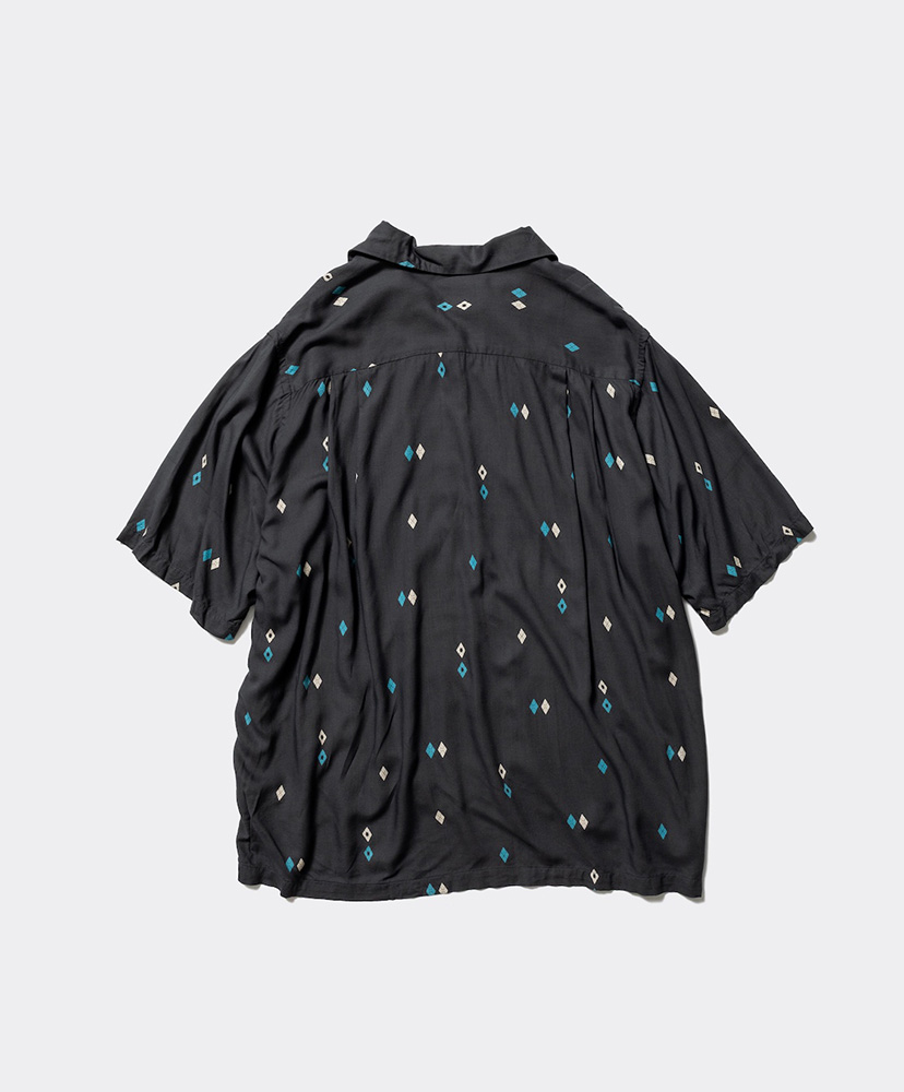 Unlikely Rayon Shirts S/S Argyle Charcoal/チャコール L(MEN)