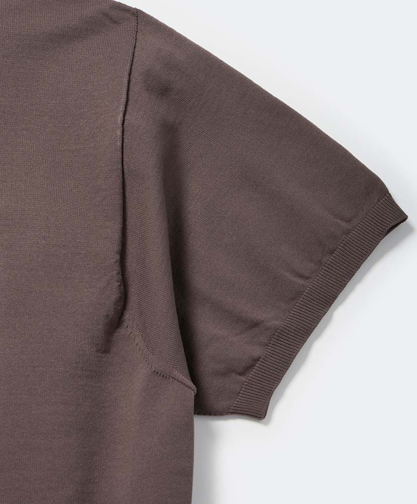 Tech Knit Polo S/S Brown Gray/ブラウングレー L(MEN)