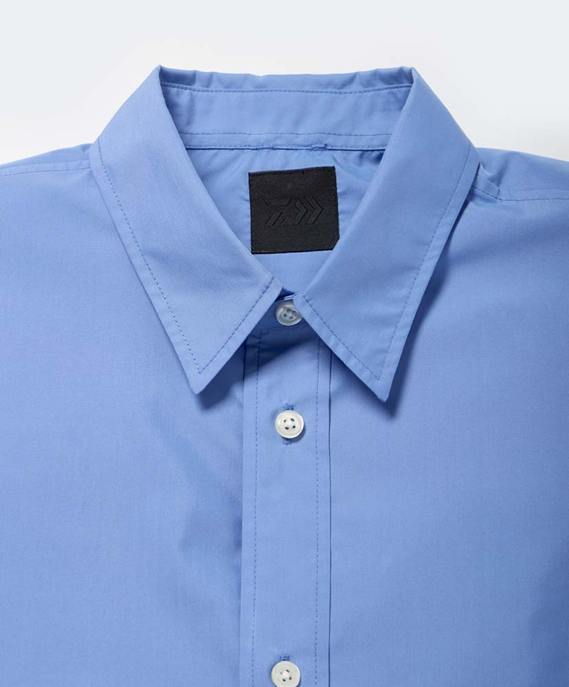 Tech Regular Collar Shirt L/S Solid Sax/サックス L(MEN)