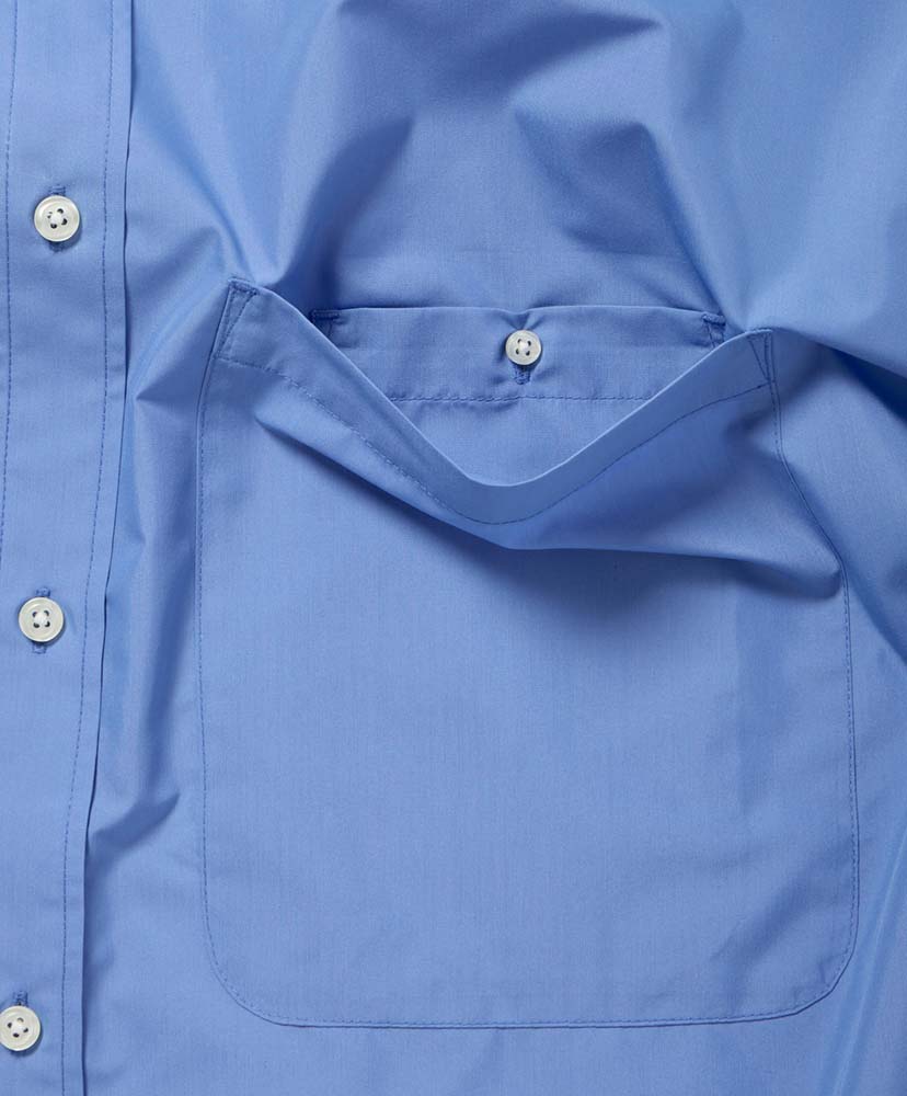 Tech Regular Collar Shirt L/S Solid Sax/サックス L(MEN)