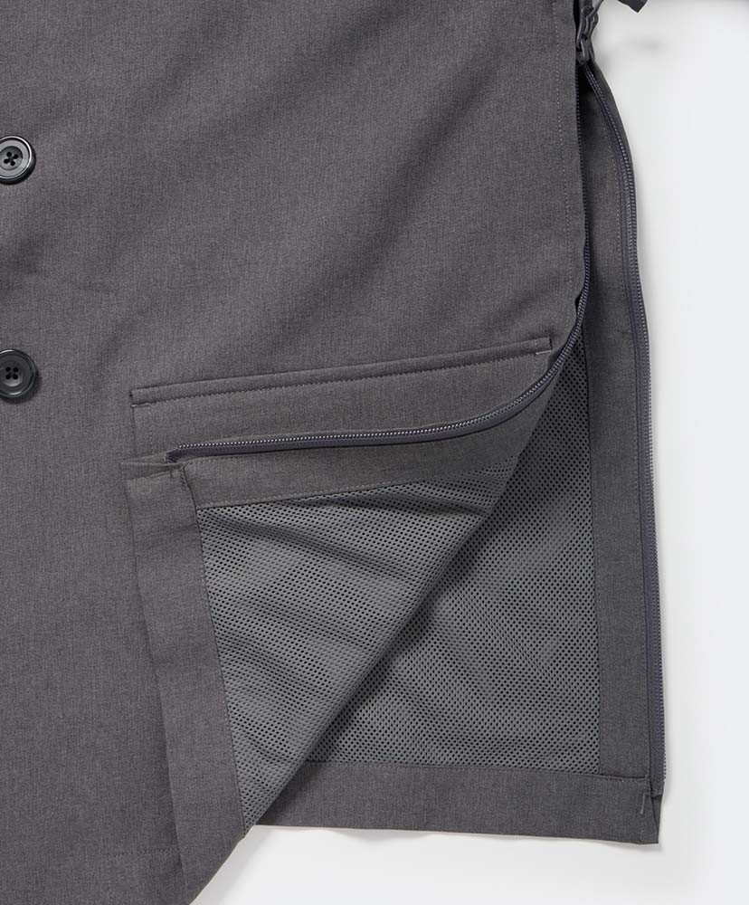 W's Tech Double-Breasted Jacket Charcoal/チャコール F(WOMEN)