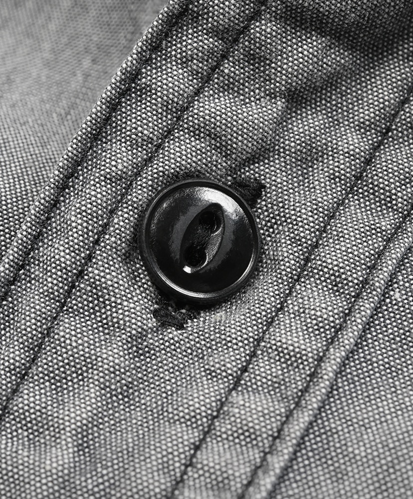 USN Chambray Shirt Light Black/ライトブラック 4(MEN)