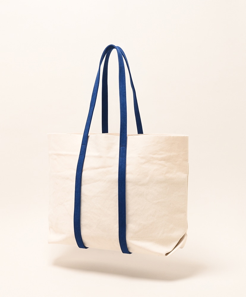 Washed Canvas 6Pockets Tote (M) - 2Tone Navy/ネイビー FREE