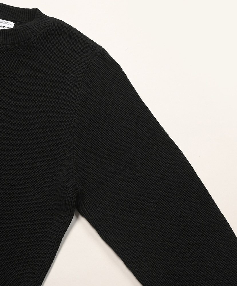 High Twist Cotton Rib Knit Pullover Black/ブラック 2(MEN)