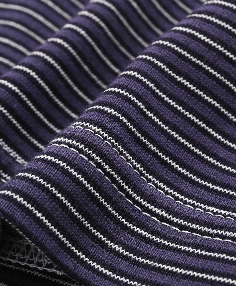 Garment Dyed Border T-Shirt (Long Sleeve Crew) Navy×White/ネイビー×ホワイト 1(MEN)