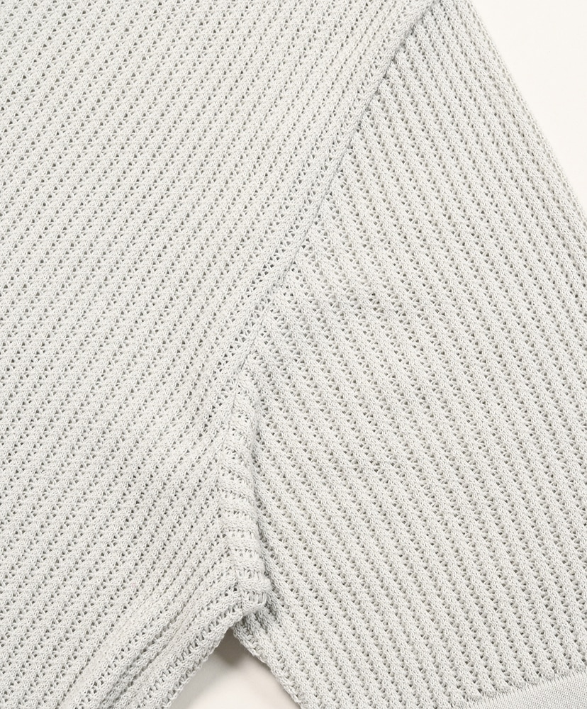 Cotton Sukashi Knit Shirt Gray/グレー 1