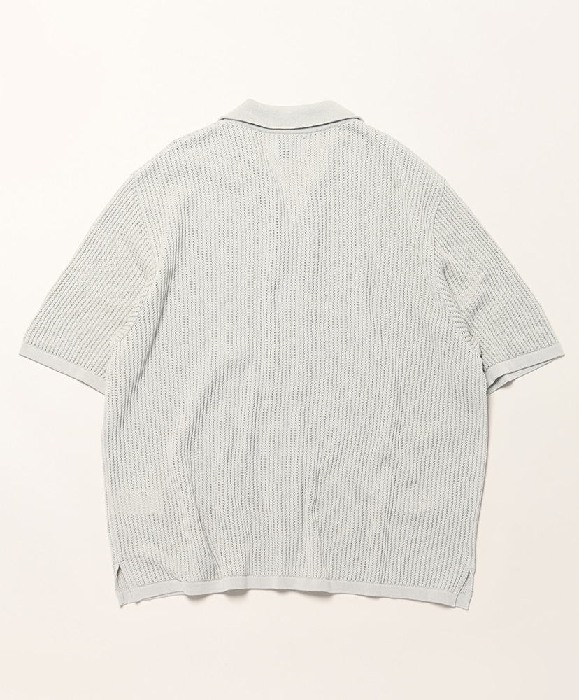 Cotton Sukashi Knit Shirt Gray/グレー 1