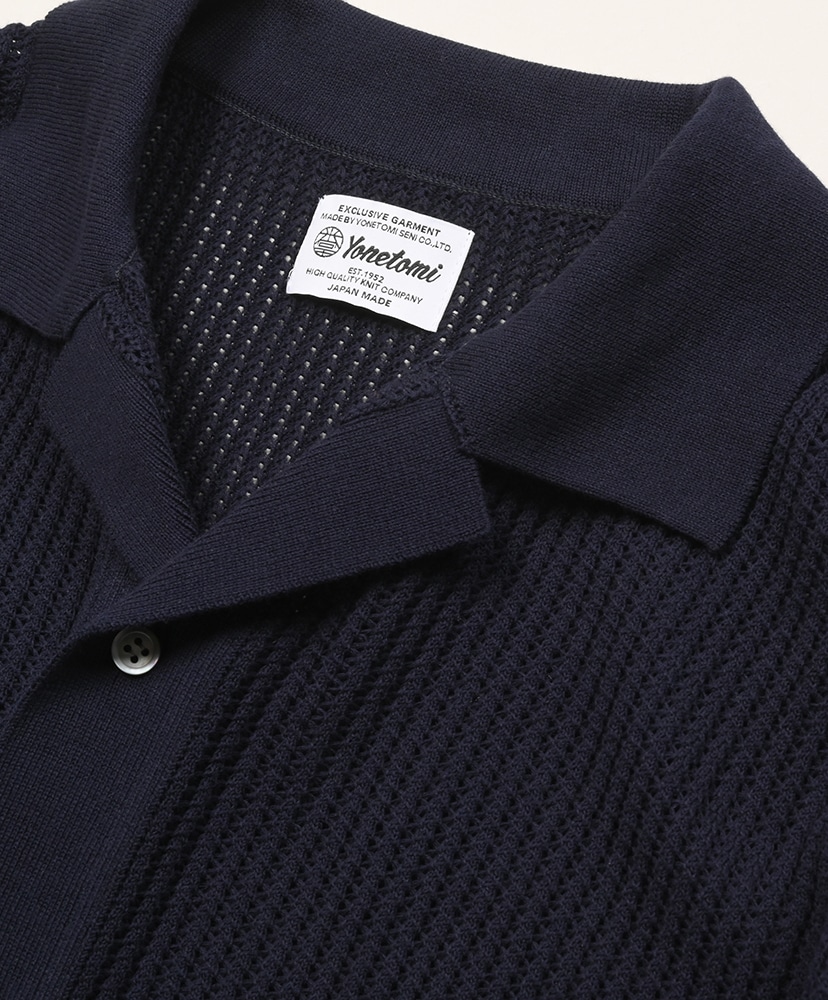 Cotton Sukashi Knit Shirt Navy/ネイビー 1