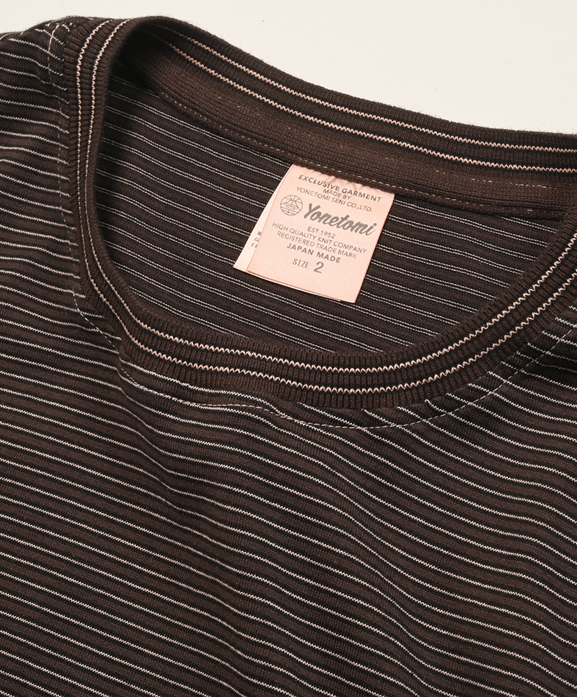 LOFTMAN別注 Garment Dyed Border No Sleeve Brown×Prace/ブラウン×ピーチ 1(MEN)