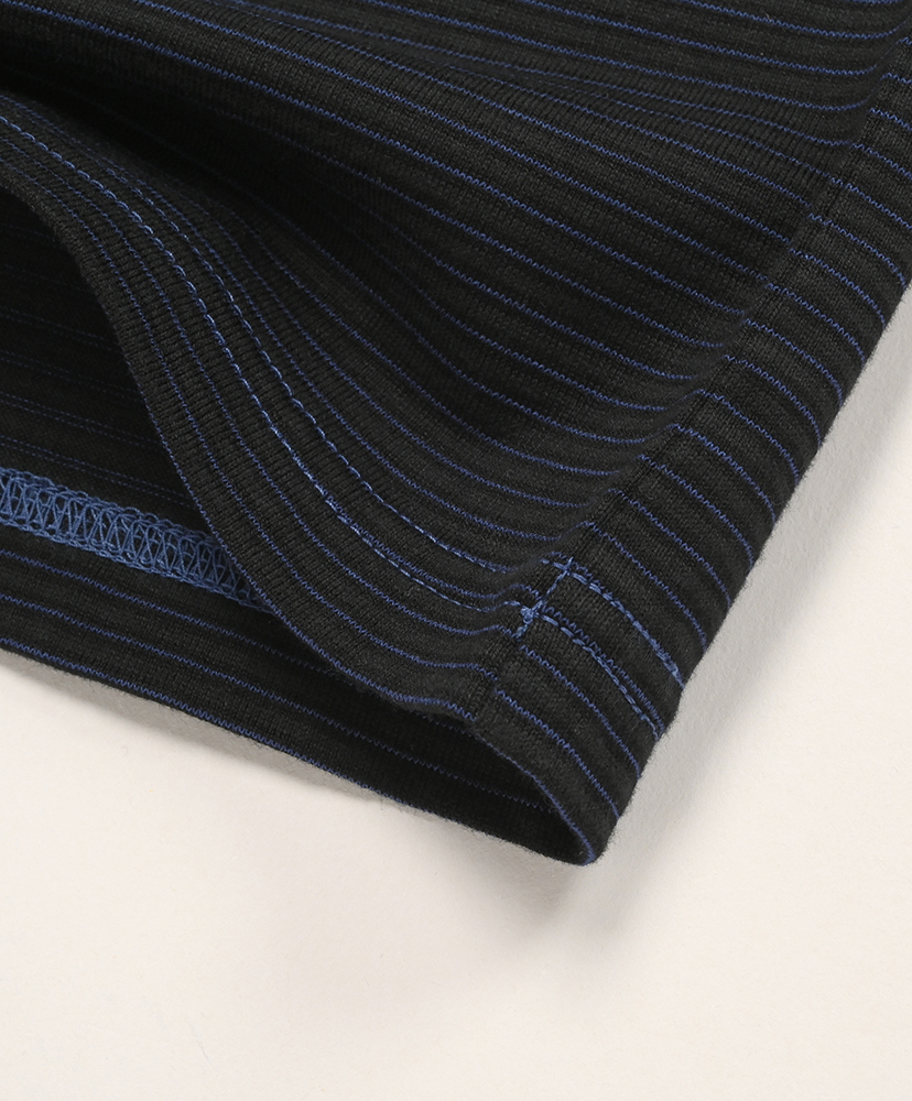 LOFTMAN別注 Garment Dyed Border T-Shirt Black×Navy/ブラック×ネイビー 1(MEN)